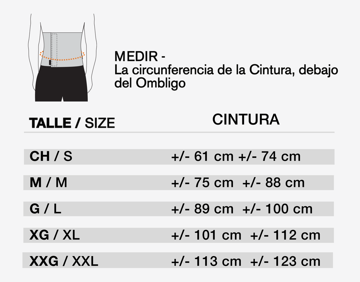 Faja Tricare Sacro Lumbar Alta 32 cm