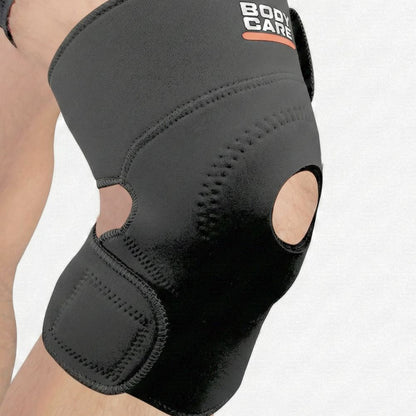Rodillera Abierta Black Line de Neoprene con Ajuste en Velcro - Body Care