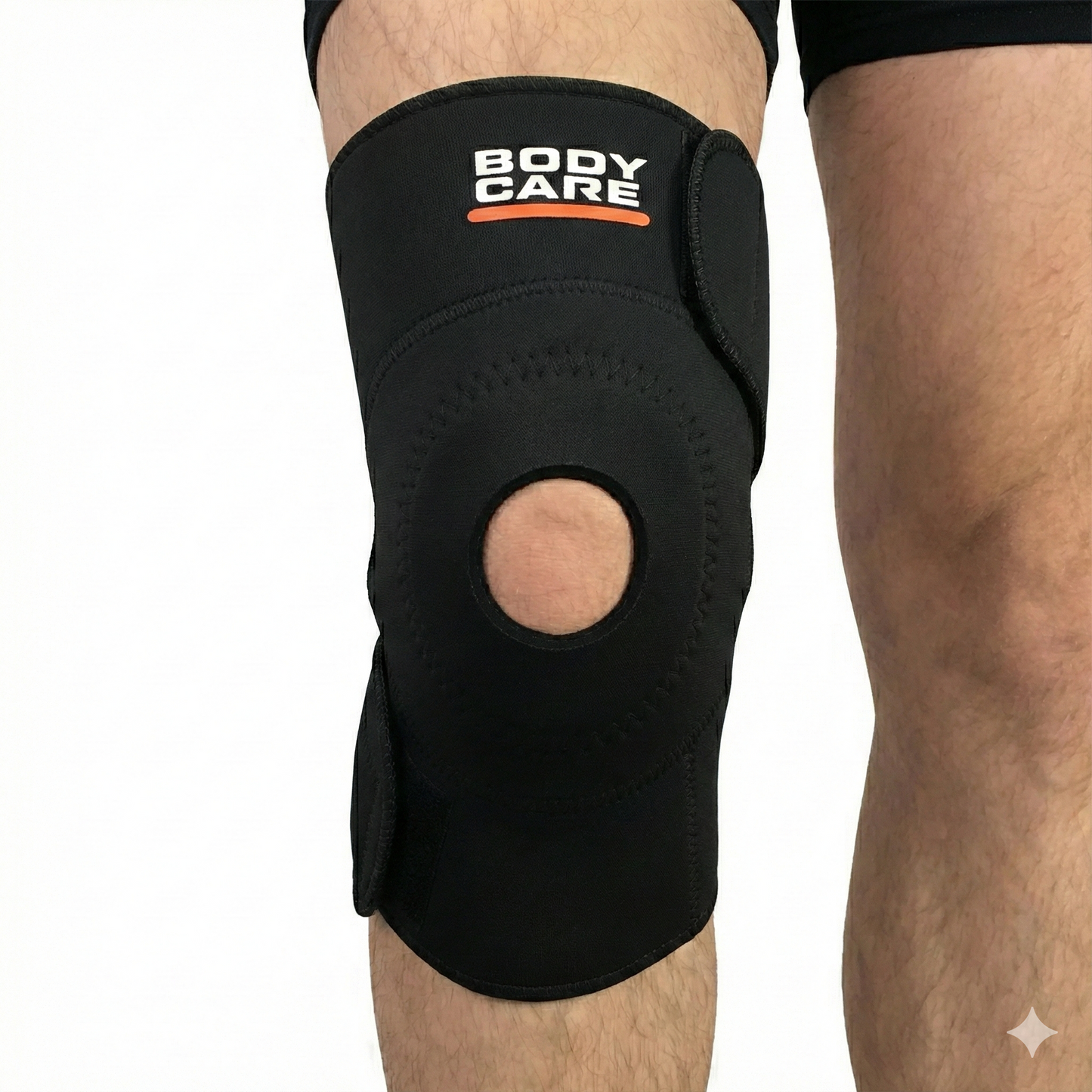 Rodillera Abierta Black Line de Neoprene con Ajuste en Velcro - Body Care