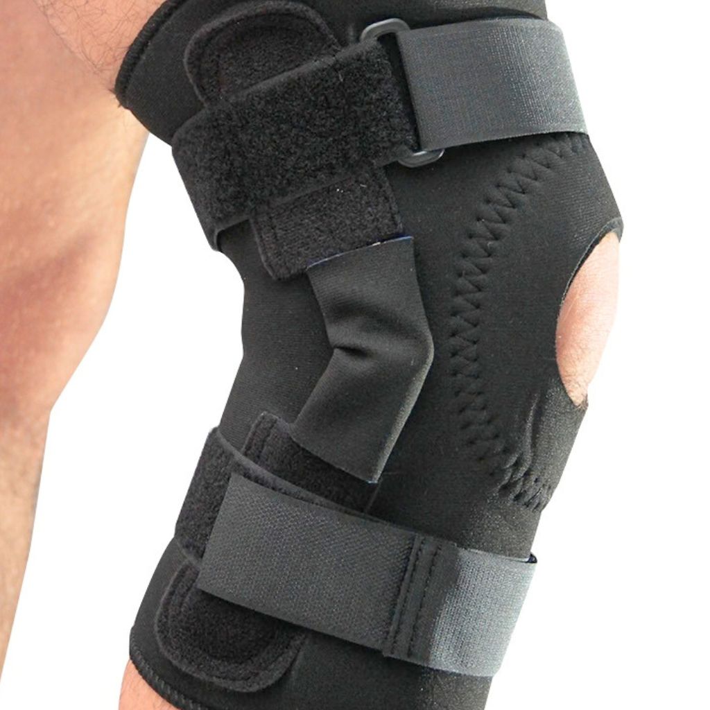 Rodillera Articulada con Velcro Black Line